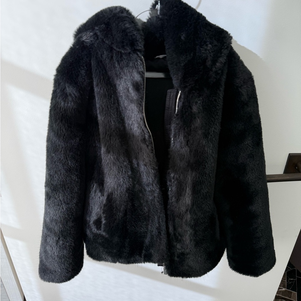 Marks & Spencer Black Faux Fur Jacket